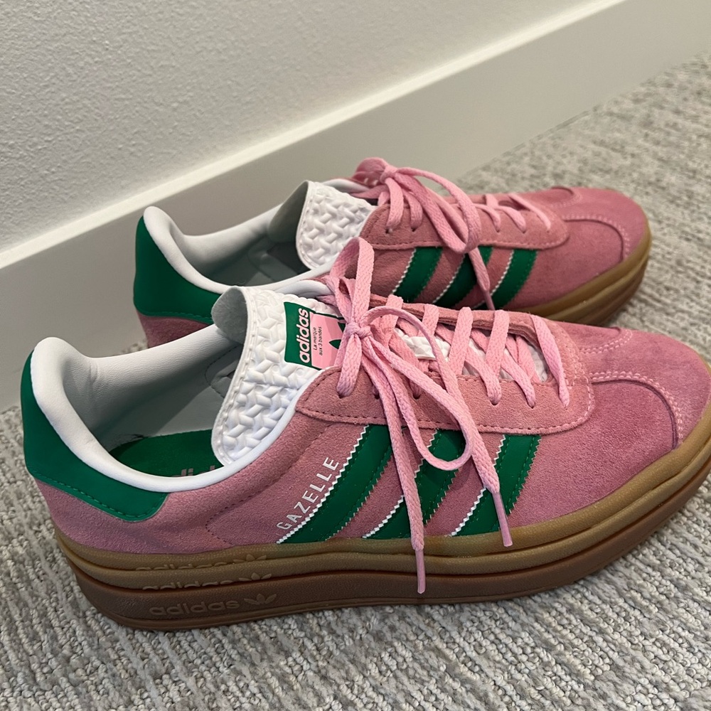Adidas Gazelle Bold Pink and Green Women's Sneakers